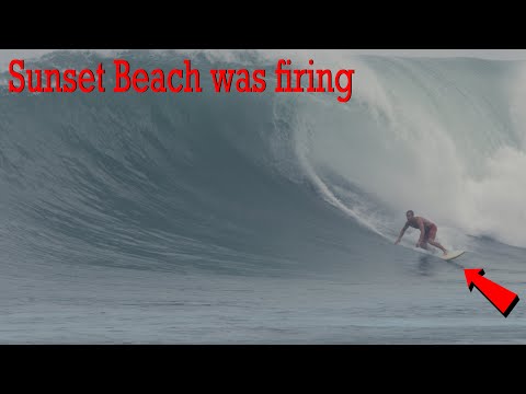 Sunset Beach was absolutely firing! Double Overhead +