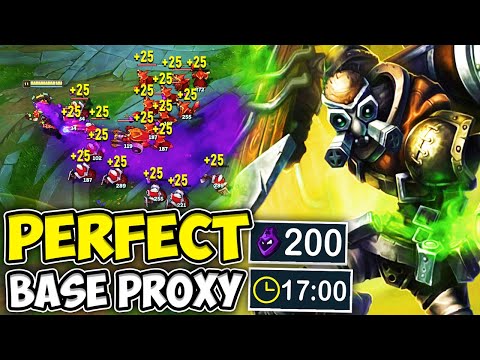 THE BEST BASE PROXY OF THE SEASON!! (11 CS/MINUTE + DOUBLE PROXY) - League of Legends