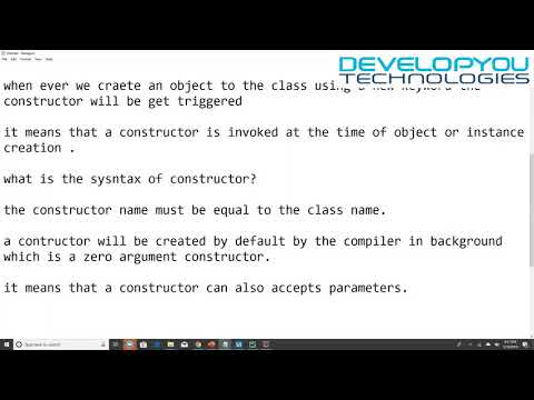 Constructor Part 2developyou