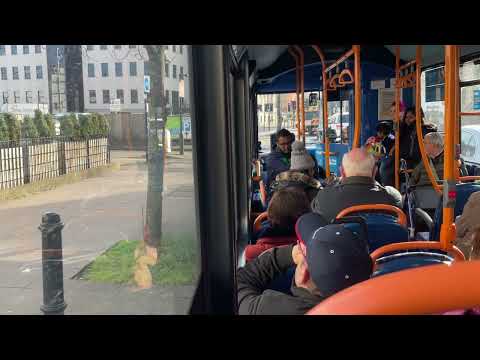 Cheltenham Spa station to city centre on Stagecoach route D.