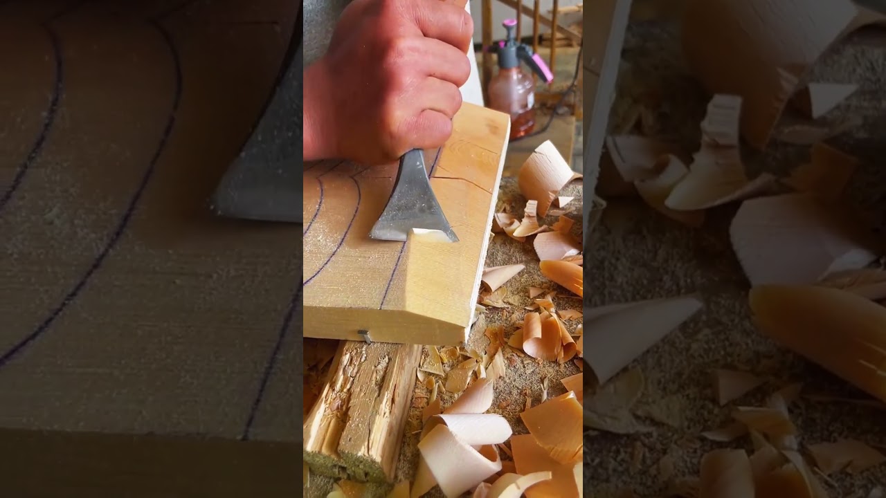 Wood bevel carving process- Good tools and machinery make work easy