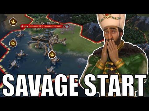 Civ 6 | How Ursa Bluffed His Way Through A SAVAGE Start!!! – (#1 Deity Ottoman Civilization VI)