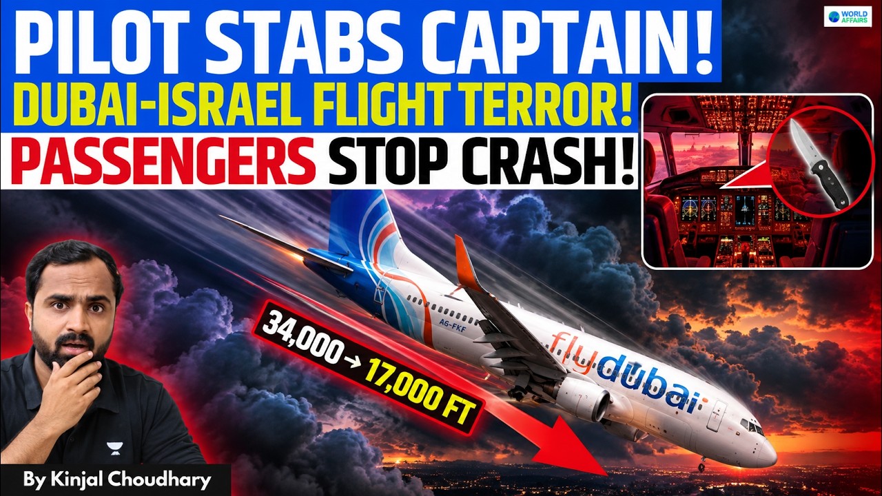PILOT STABS CAPTAIN MID-AIR | Flydubai Dubai-Israel Flight Terror | Passengers Stop Crash | Kinjal