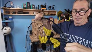 AKIRES High-Velocity Industrial Stand Fan, Ideal for Garages