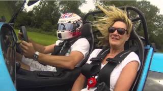 preview picture of video 'Caterham R500 - Female Passenger Ride, Loving it... Curborough Sprint Course 19th June 2014'