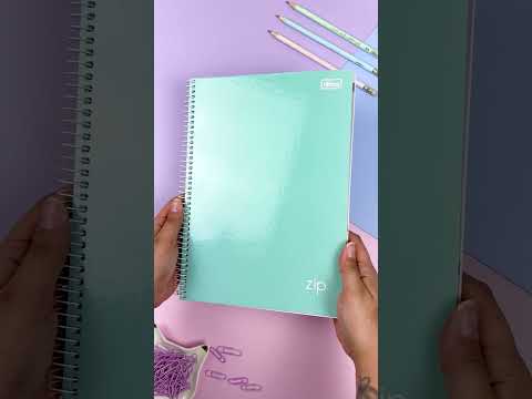 Vídeo do produto Caderno Espiral Capa Dura Universitário 1 Matéria Zip Colors 80 Folhas