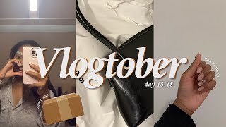 VLOGTOBER 15-18 🍁Lets catch up! Korean nail art, new 오소이 purse, bleaching my brows & rude staff