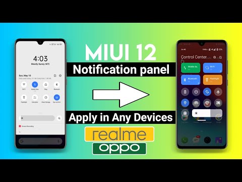 MIUI 12 Notification panel Enable in Realme/Oppo Any Devices |Change notification panel Realme/Oppo