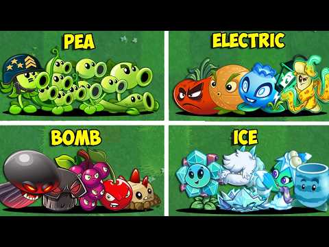Random 15 Team Plants Vs 4 Team Frozen Zombies - Who Will Win? - Pvz 2 Battlez