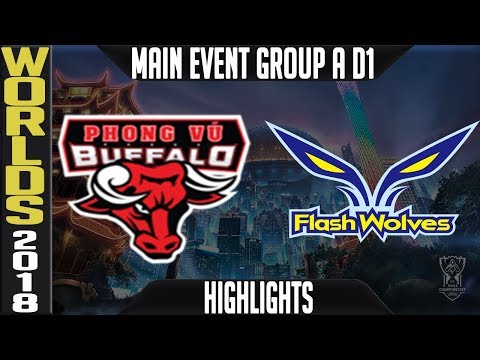 PVB vs FW Highlights | Worlds 2018 Group A Day 1 | Phong Vu Buffalo vs Flash Wolves