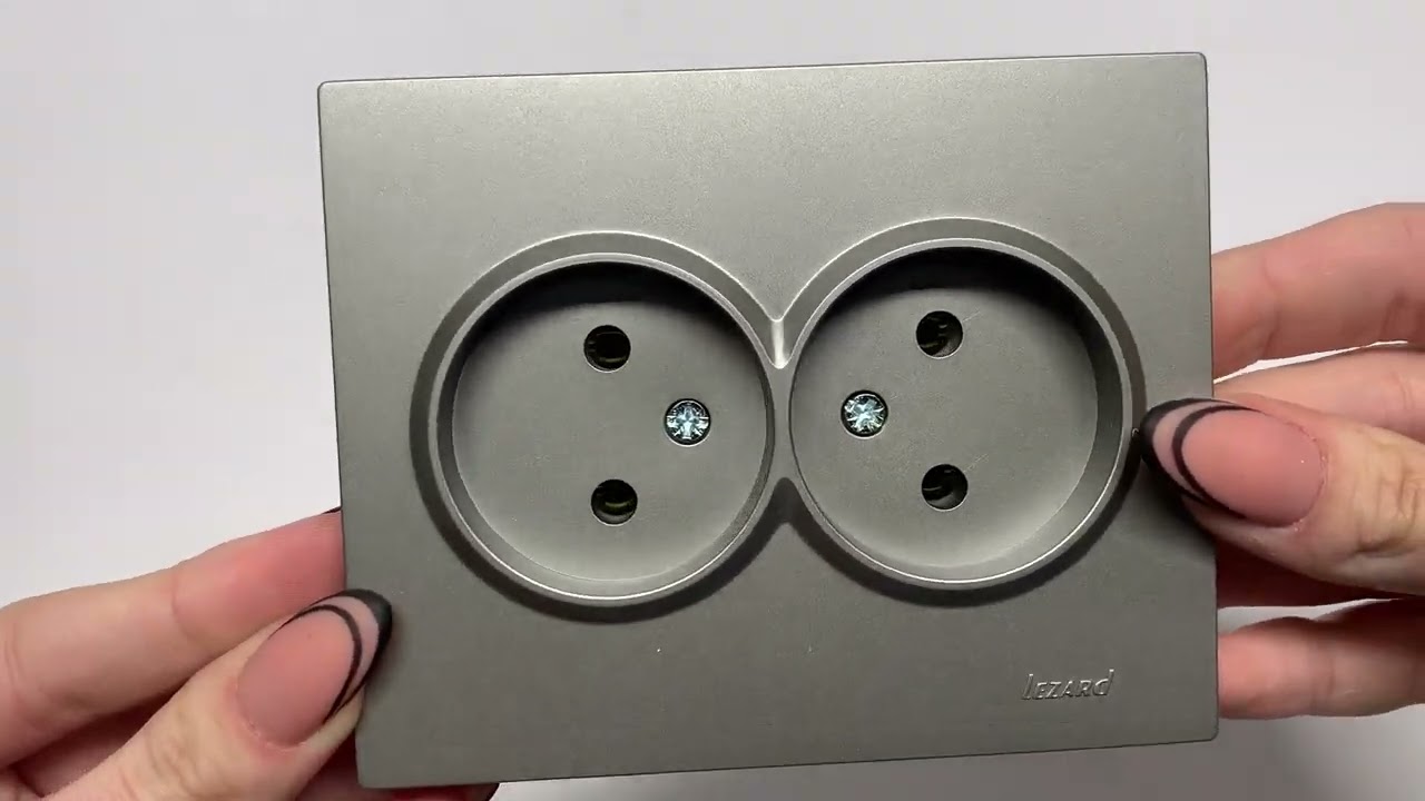 Розетка подвійна б/з LEZARD Vesna сіра 742-3500-128В