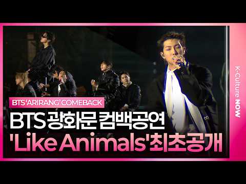 BTS 'Like Animals' Live Stage 방탄소년단 'Like Animals' 무대 최초 공개 @광화문 'ARIRANG' 컴백 공연