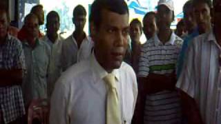preview picture of video 'President Nasheed's Visit to Feydhoo on 29/07/2009, Part 1'