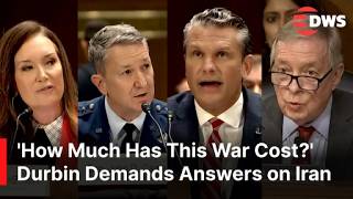 FULL CLASH: Sen Durbin Challenges Hegseth, Caine & Rollins on Iran War Spending & Ukraine Aid | AC1E