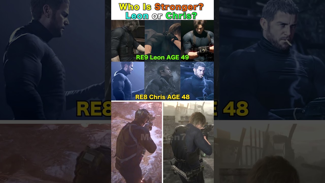 Who Is Stronger? Leon or Chris? #residentevilrequiem #re9