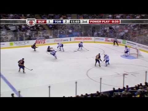 Luke Schenn's Solid Hit on Derek Roy - Nov 6th 2010 (HD)