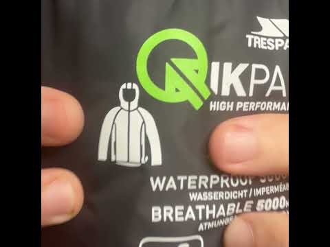 𝗔𝗦𝗠𝗥 𝘀𝗵𝗼𝘄 Trespass Qikpac Waterproof Jacket for Men & Women ~ ASMR show unboxing