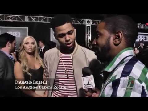Lakers Rookie D'Angelo Russell talks about Rocky Inspiration at CREED Premiere