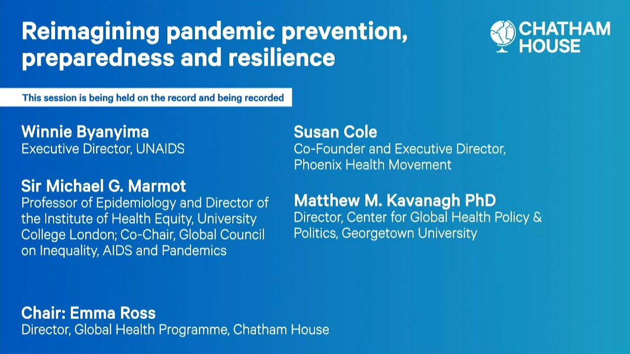 Reimagining pandemic prevention, preparedness and resilience