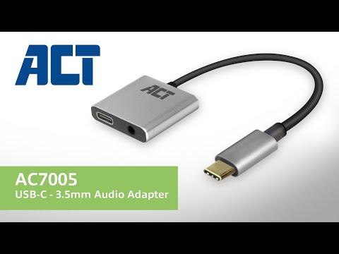 ACT USB-C to 3.5mm jack audio adapter, PD pass-through