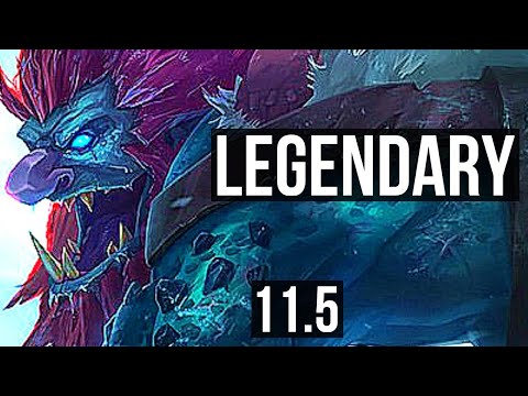 TRUNDLE vs EVELYNN (JUNGLE) | 11/0/1, Legendary | KR Diamond | v11.5