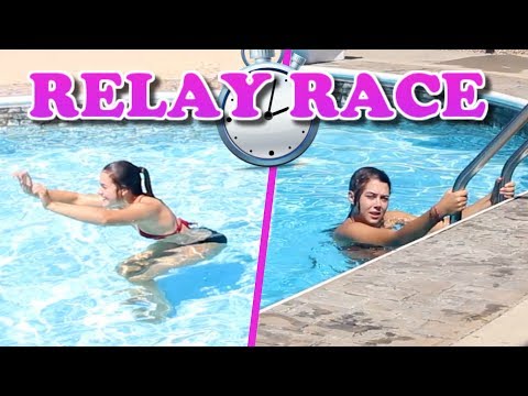 GYMNASTICS AT THE POOL: RELAY RACE EDITION 