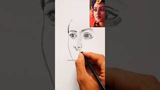 Mallika Radha outline drawing 😍//Radharani outl