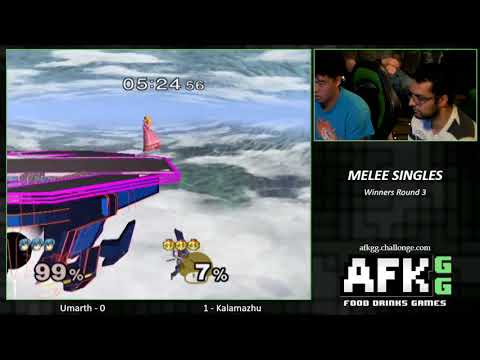 Melee - kalamazhu (Peach) vs Umarth (Marth) - Winners R3 at AFK6