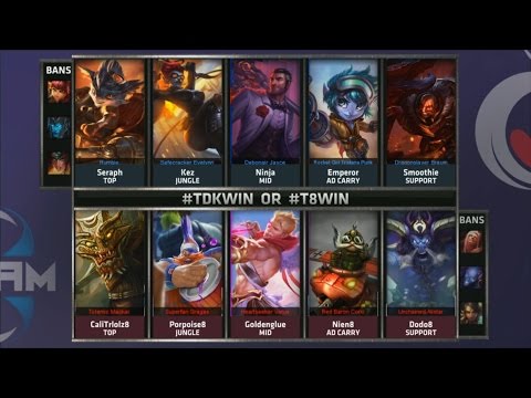 TDK vs T8 Game 2 Highlights - TEAM DRAGON KNIGHTS vs TEAM 8 - Week 8 NA LCS SUMMER 2015