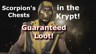 MK11 Krypt - All chests with guaranteed Scorpion