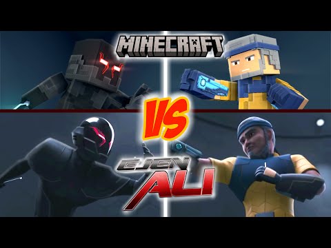 Uno VS Ejen Zain COMPARISON Minecraft Parody VS Original (Ejen Ali Fanmade Animation)
