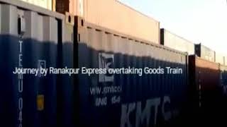 preview picture of video 'Journey by Ranakpur Express overtaking good train  meets two goods train as ALCO Twins'