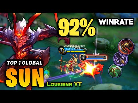92% WINRATE! Sun New King [ Sun Best Build Top 1 Global ] By Lourienn YT - Mobile Legends