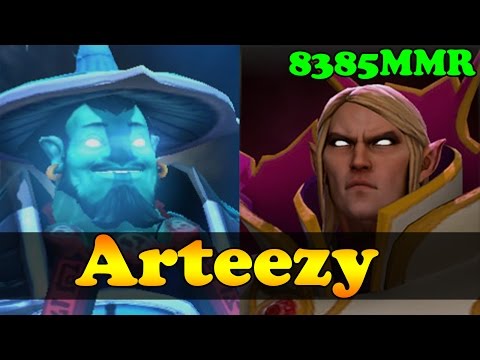 Arteezy 8385 MMR Plays Storm Spirit And Invoker - Ranked Match Gameplay!