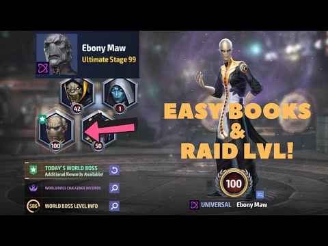 5 SUPER EASY EBONY MAW 99 CLEARS if you need to farm books for KNULL like me :P- Marvel Future Fight