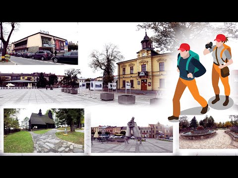 You are walking around the city - Nowy Targ (Poland) - virtual hiking to study/work/sleep