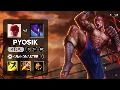 Pyosik Lee Sin Jungle vs Kha'zix - KR Grandmaster Patch 10.23