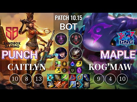 SB Punch Caitlyn vs LNG Maple Kog'Maw Bot - KR Patch 10.15