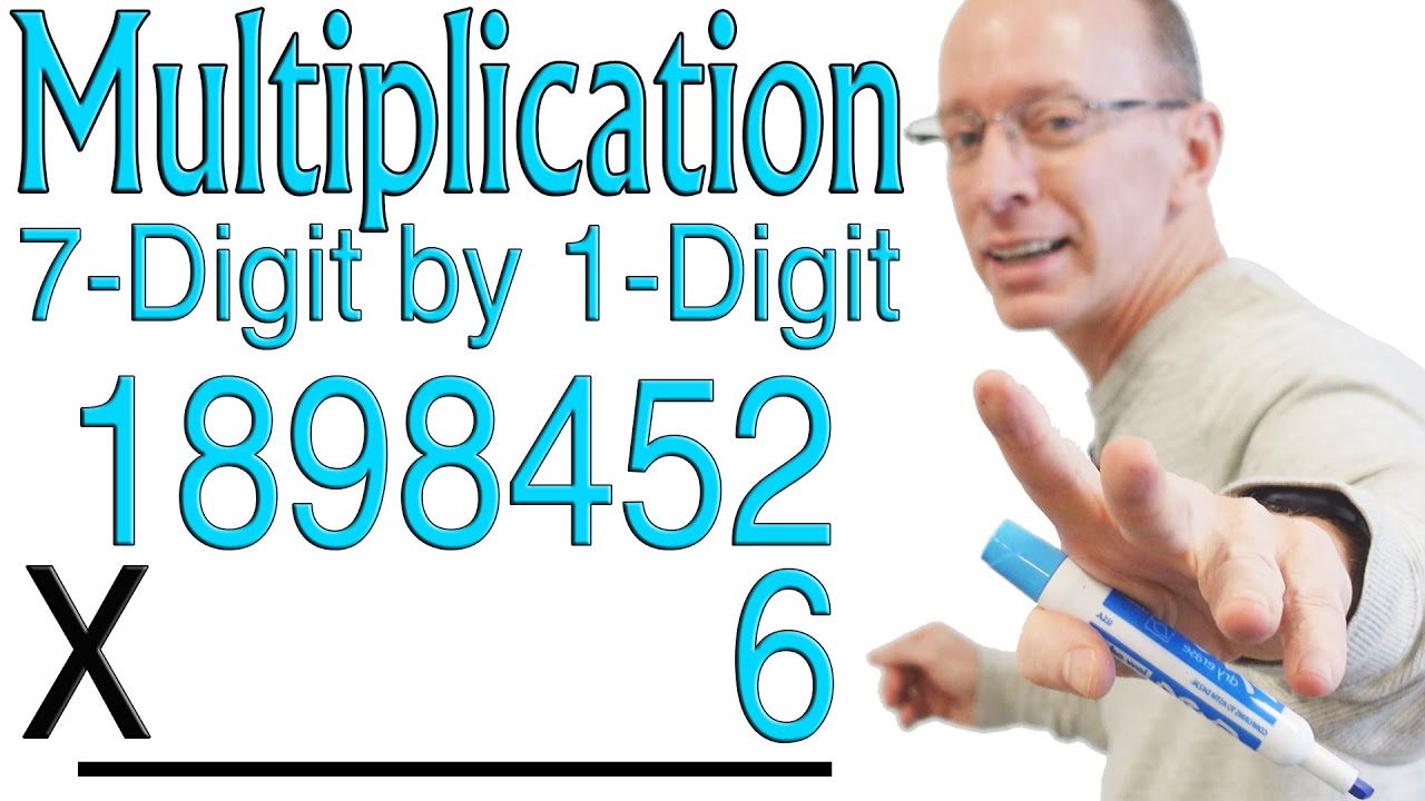 Multiplication 7 Digit by 1 Digit | How to Multiply a 7-Digit Number ✏️