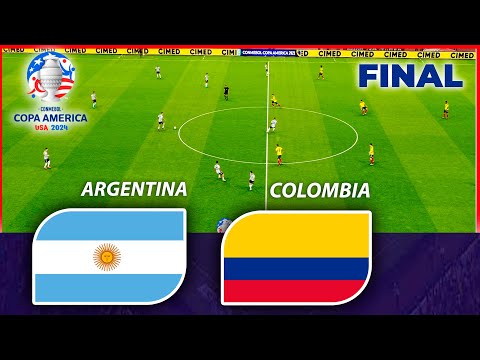 Argentina vs. Colombia | Copa America 2024 | Messi vs Colombia | PES Gameplay
