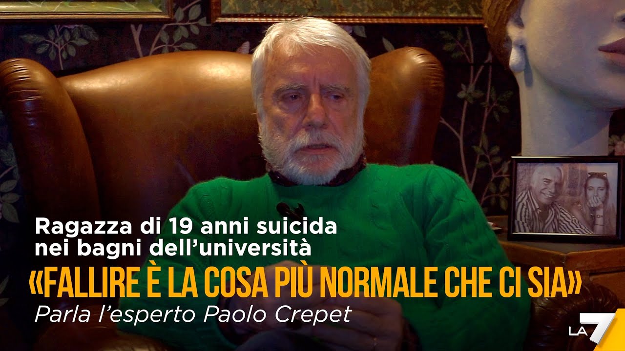 Ragazza suicida nel bagno dell'università, Paolo Crepet: Fallire è la cosa più normale che ci sia