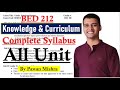 Knowledge And Curriculum Complete Syllabus All Units B Ed Semester 4 By Pawan Mishra