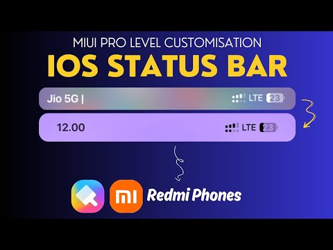 iPhone 15 Status bar for Redmi phones |  ❌ no root #miui14 #hyperos
