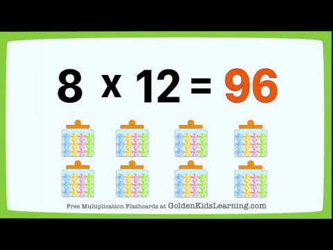 Multiplication Concept Multiply by 8 | Times 8 Table | Golden Kids Learning
