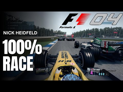 Nick Heidfeld's Jordan EJ14 F1 2004 Season Mod 100% Race at German GP (No Commentary)