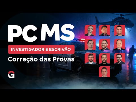 Concurso PC MS Investigador e Escrivão: Correção das Provas