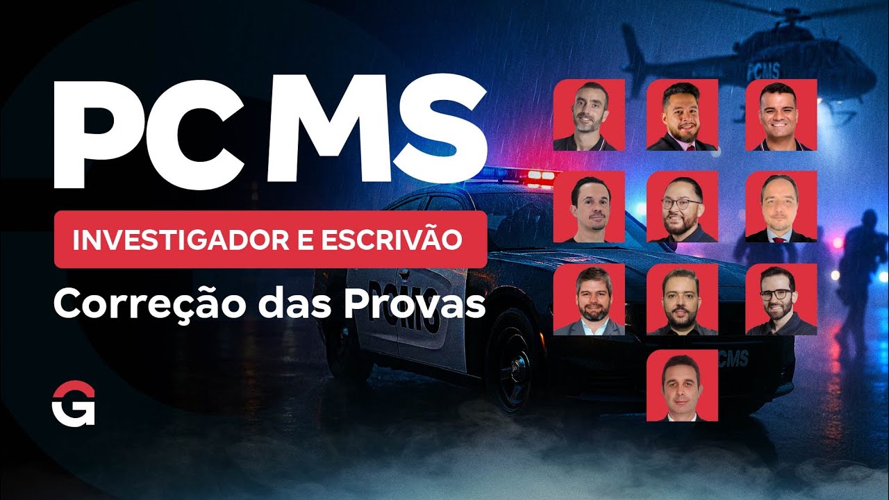 Concurso PC MS Investigador e Escrivão: Correção das Provas