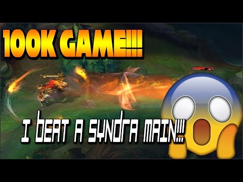 I BEAT A SYNDRA MAIN!!! My 100K Game w/ Aurelion Sol - Epic burst damage And Outplays (S7)