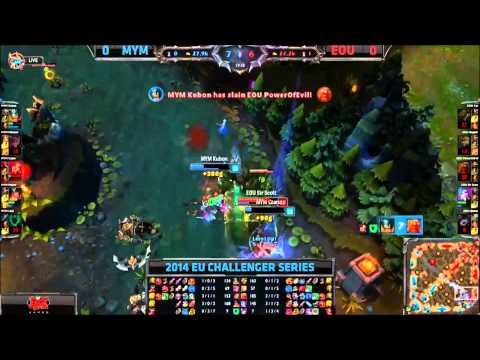 EU Challenger Spring 2014 Quarterfinals G1:MYM vs EOU Highlights