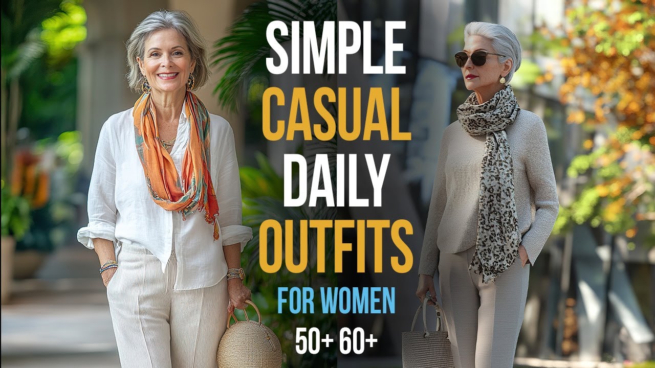 Simple Casual Daily Outfit that Look Elegance for Mature Women